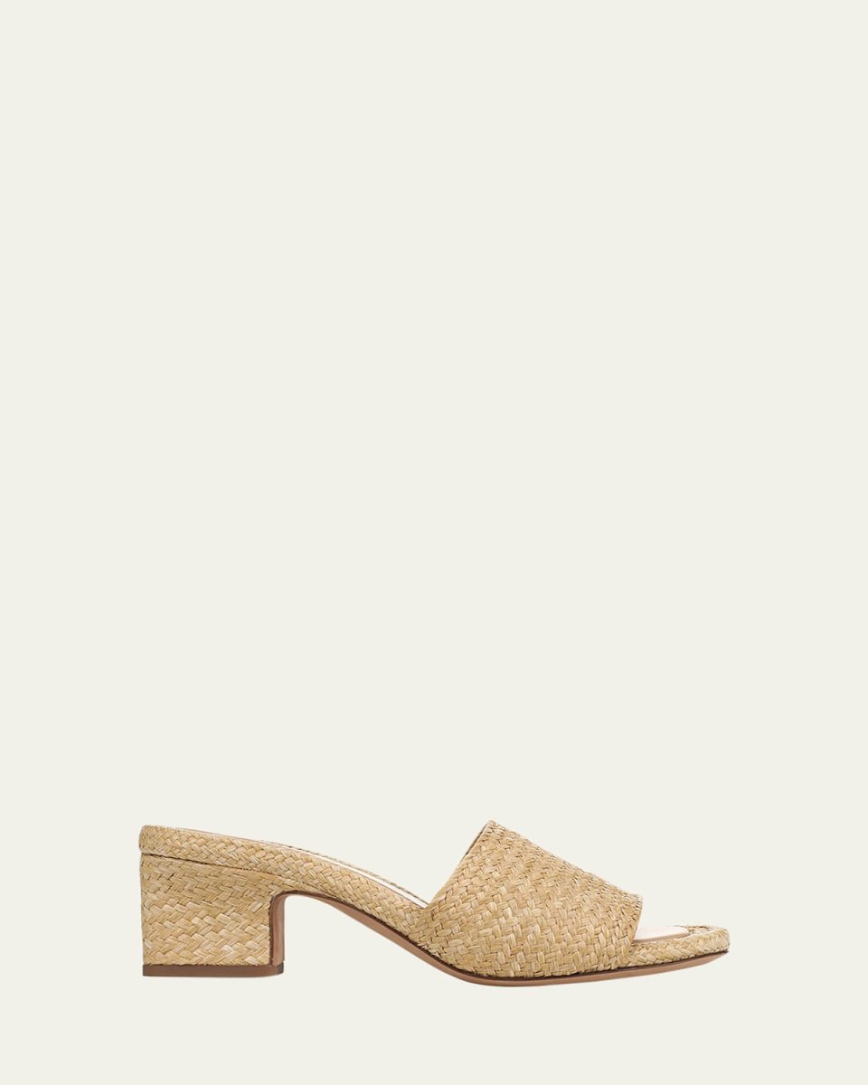Ariana Raffia Mule Sandals